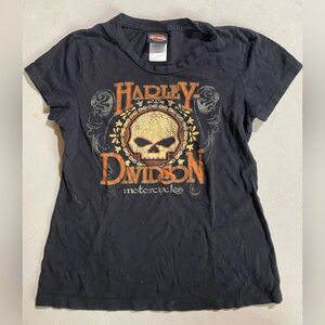 Harley-Davidson Black Graphic T-Shirt for women